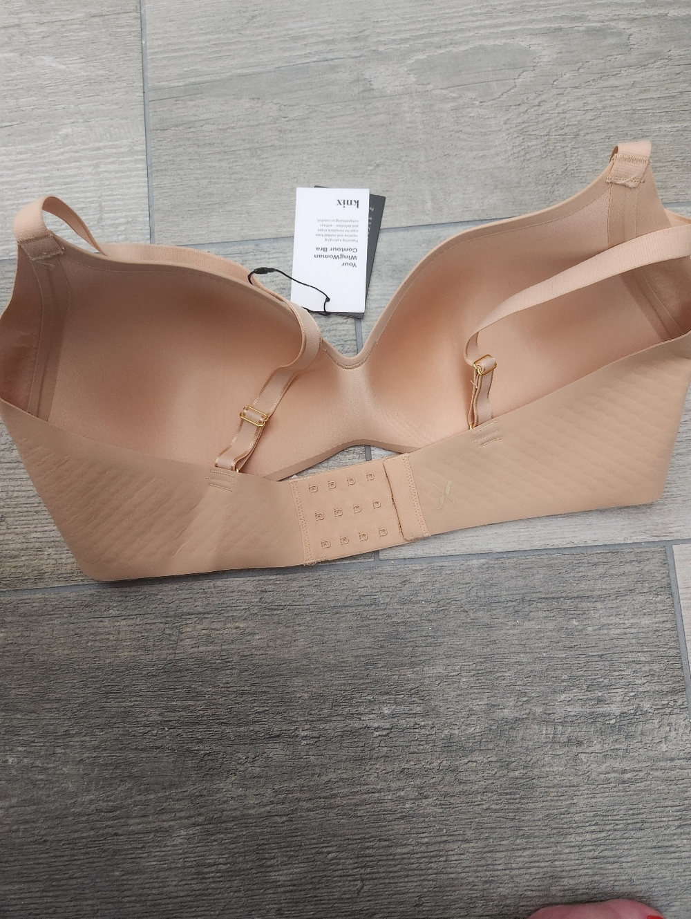 New With Tags Knix Wing Woman Wireless Contour Bra In Warm Sand Color - Picture 4 of 8